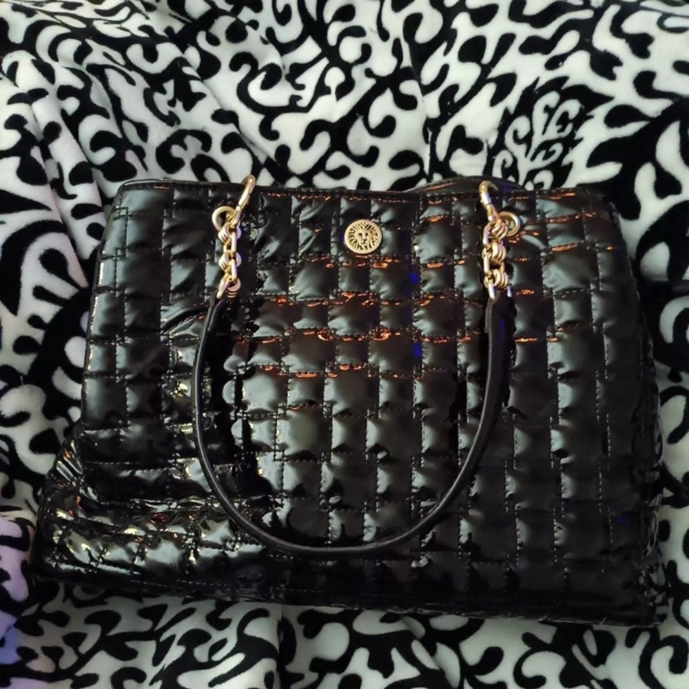 Anne Klein Black Quilted Purse